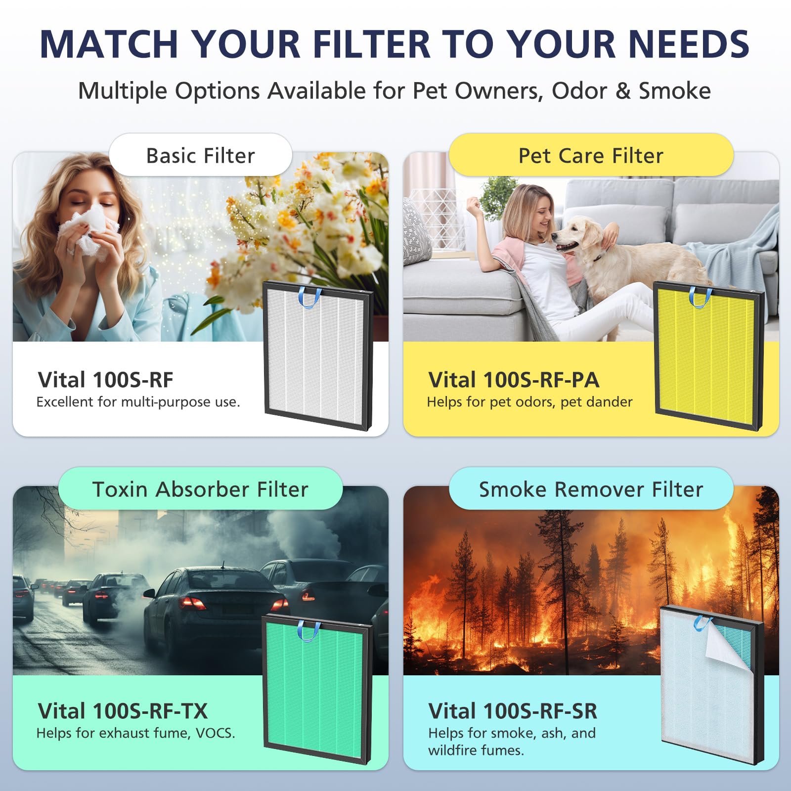 Cabiclean pack de dos filtros Vital 100S-P ideal para reemplazos y continuidad