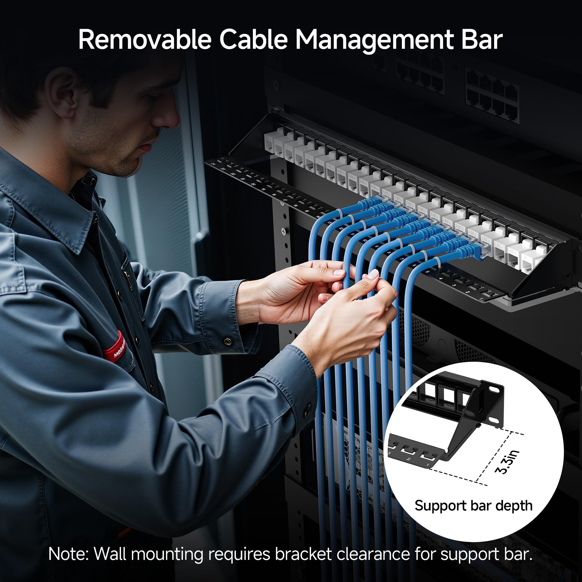 Cable Matters detalle de puertos keystone con enfoque en compatibilidad múltiple