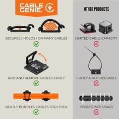 CableGenie organiza cables detrás de televisión para una instalación limpia