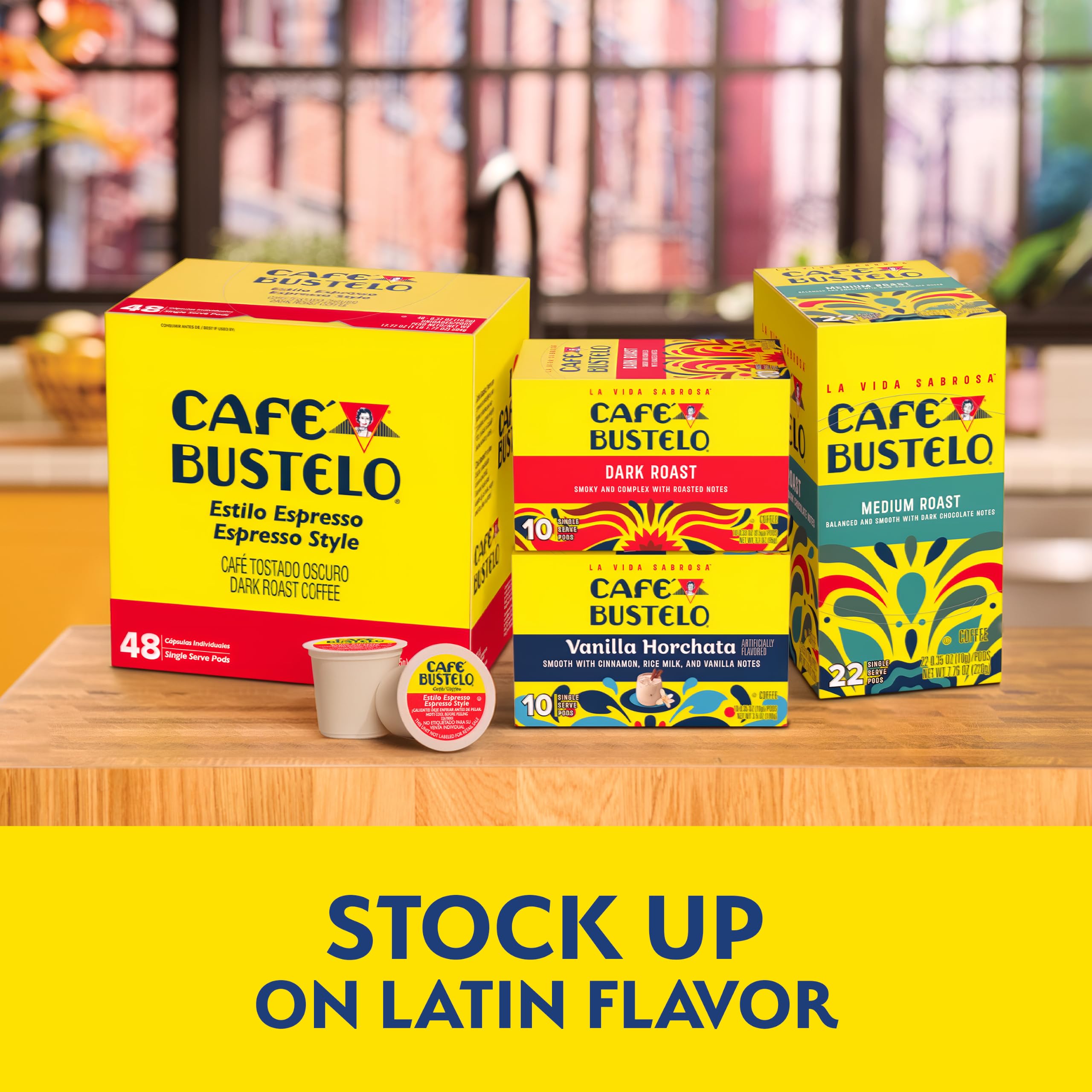 Café Bustelo cápsulas en mesa de desayuno que facilitan servicio diario