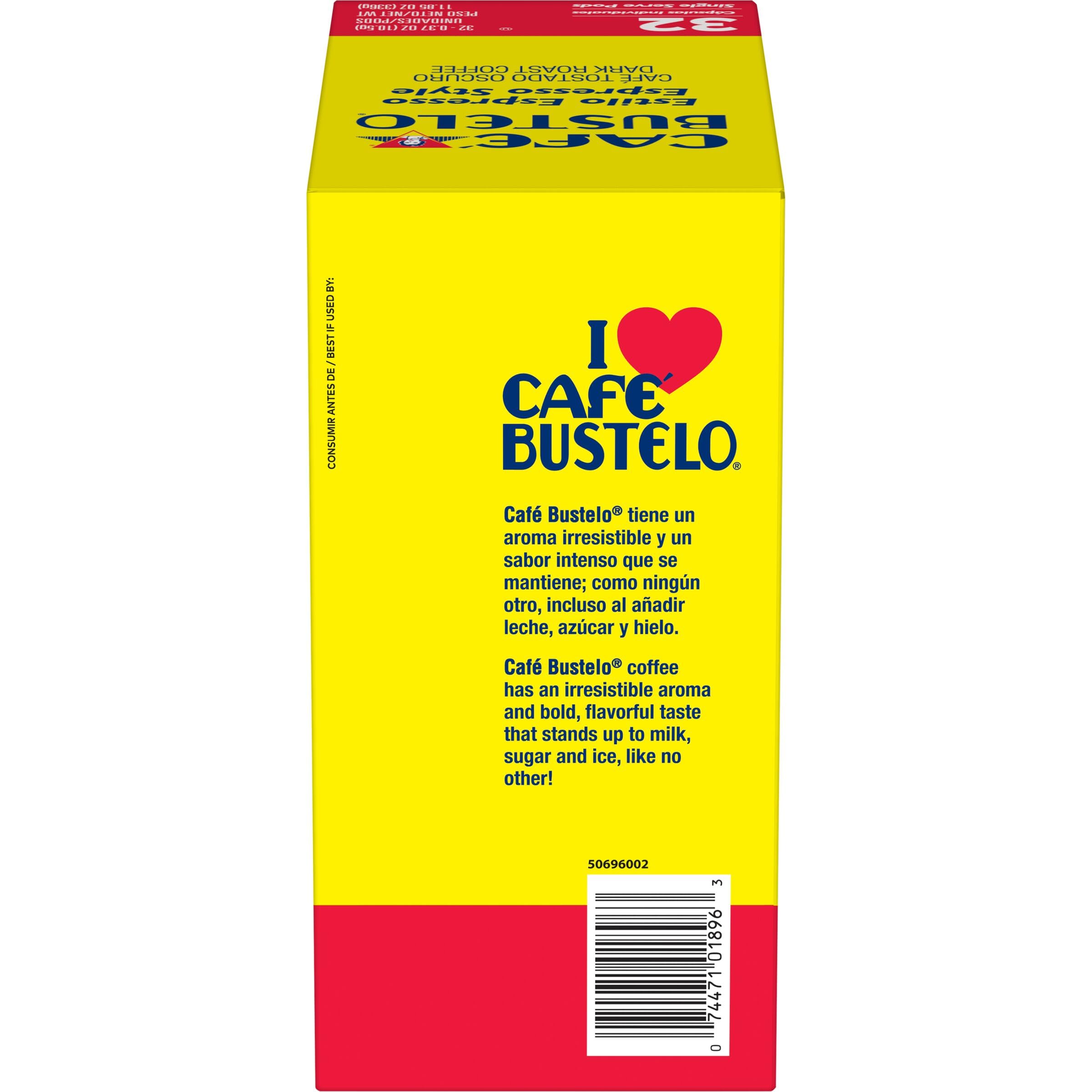 Café Bustelo etiqueta con historia de marca resaltando tradición 1928