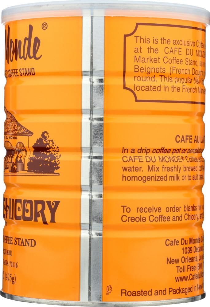 Cafe Du Monde comparación de tamaño con las seis latas para evaluar cantidad disponible