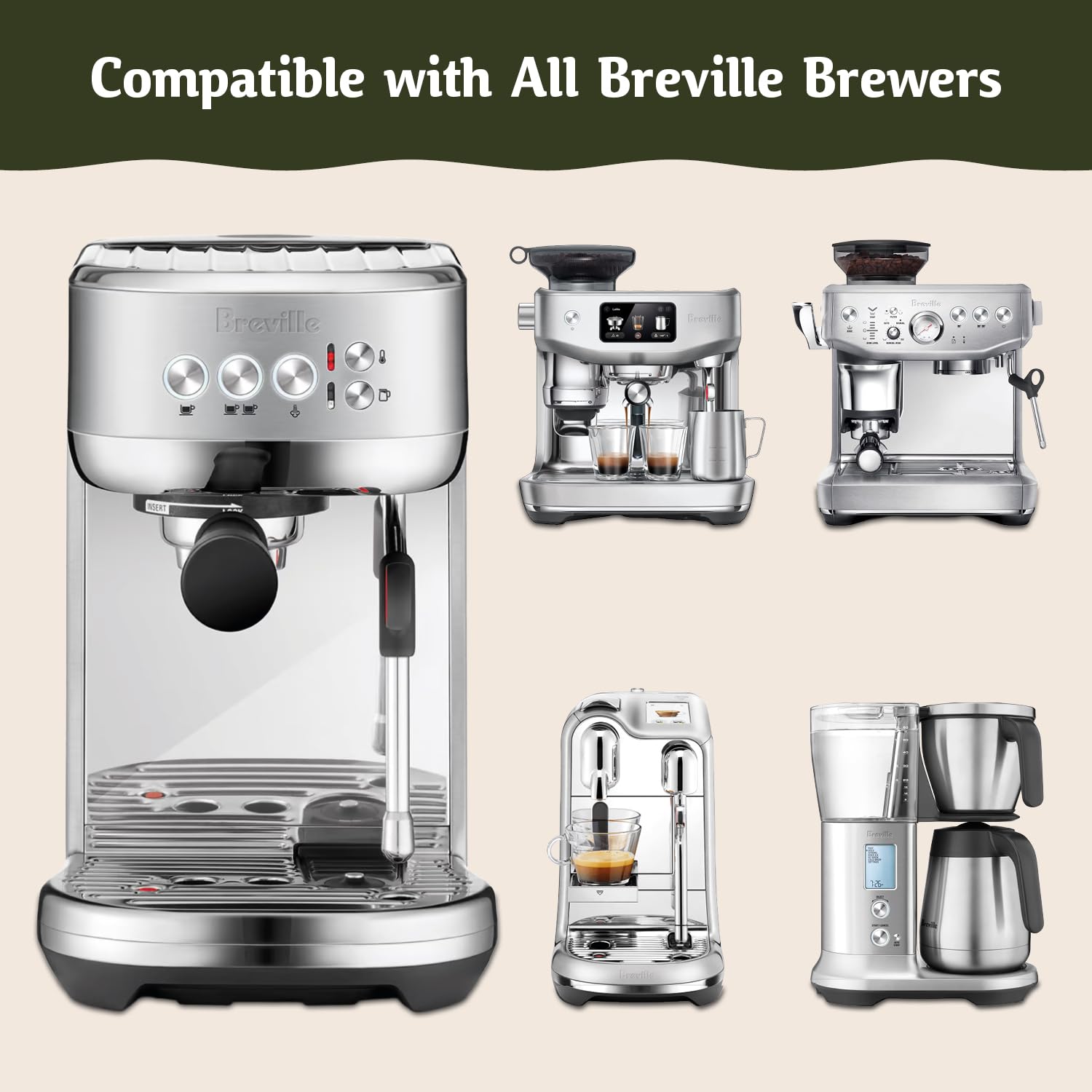 Caffe Assaggio solución en uso dentro de una máquina Breville para mantenimiento