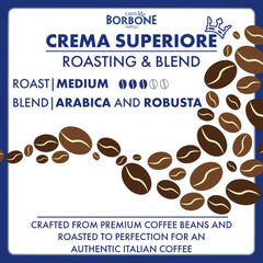 Caffè Borbone primeros planos de granos enteros con textura y aroma intenso