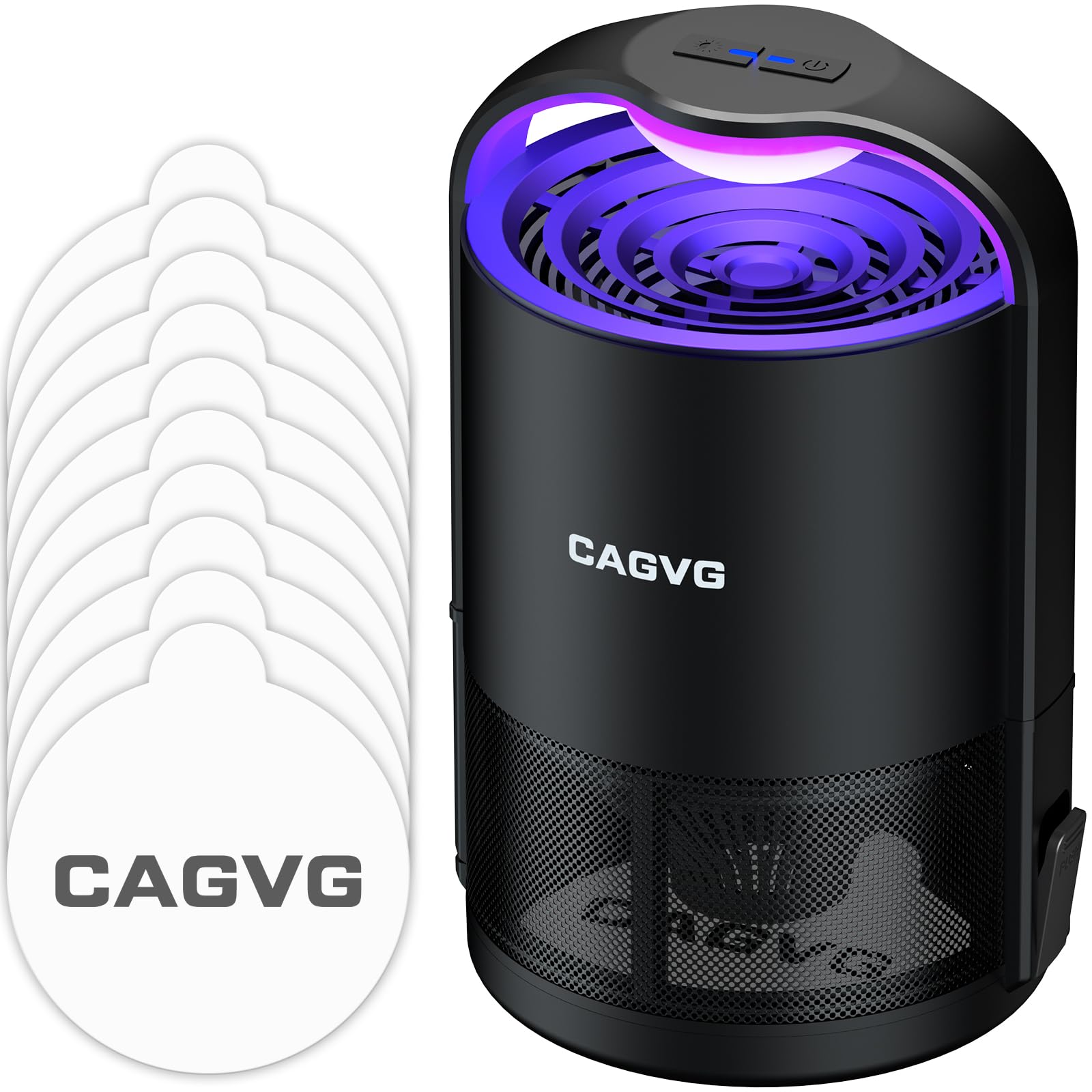 CAGVG trampa frontal negra mostrando diseño elegante y discreto