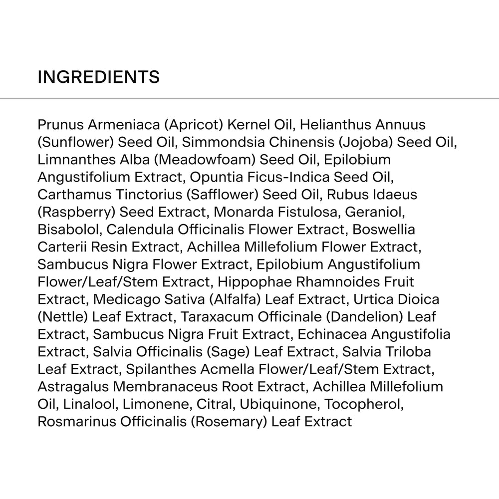 Caldera + Lab The Good primeros planos de ingredientes botánicos activos beneficiosos