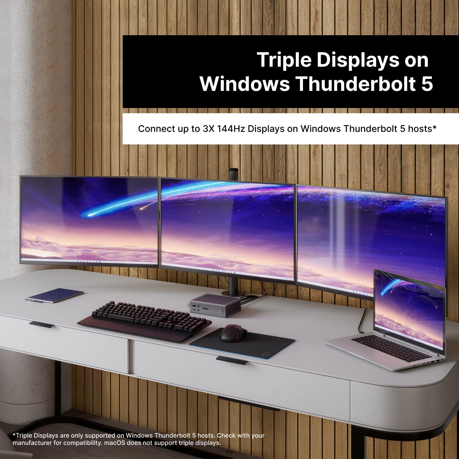CalDigit TS5 PLUS DisplayPort 2.1 conectado a monitor de alta resolución