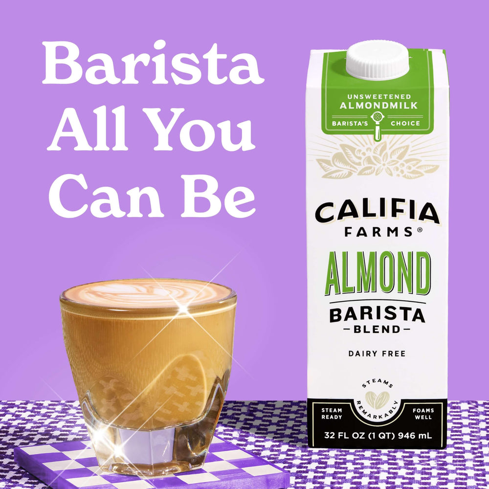 Califia Farms textura de espuma cremosa para lattes bien estructurados