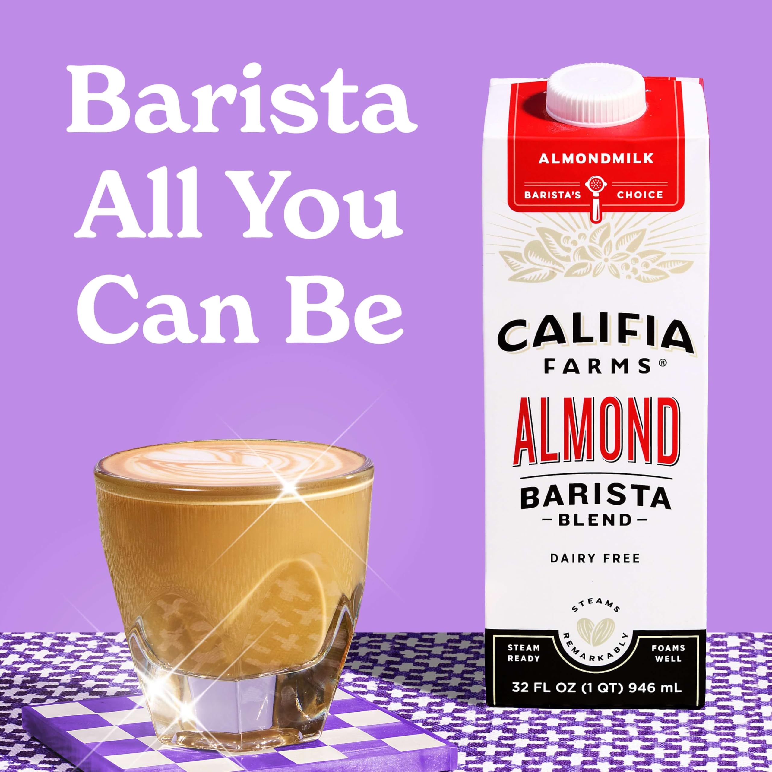 Califia Farms textura de espuma cremosa ideal para lattes consistentes