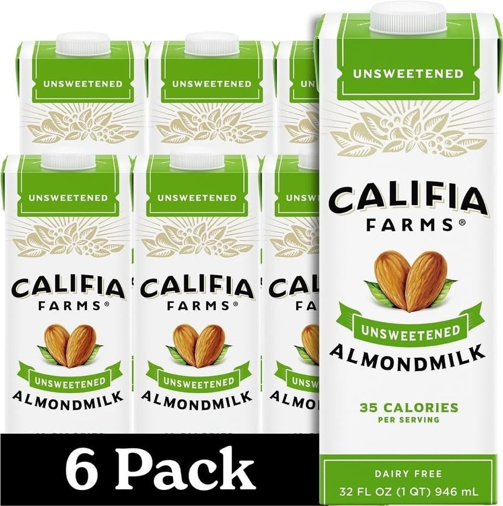 Califia Farms frasco frontal mostrando el envase y su diseño práctico