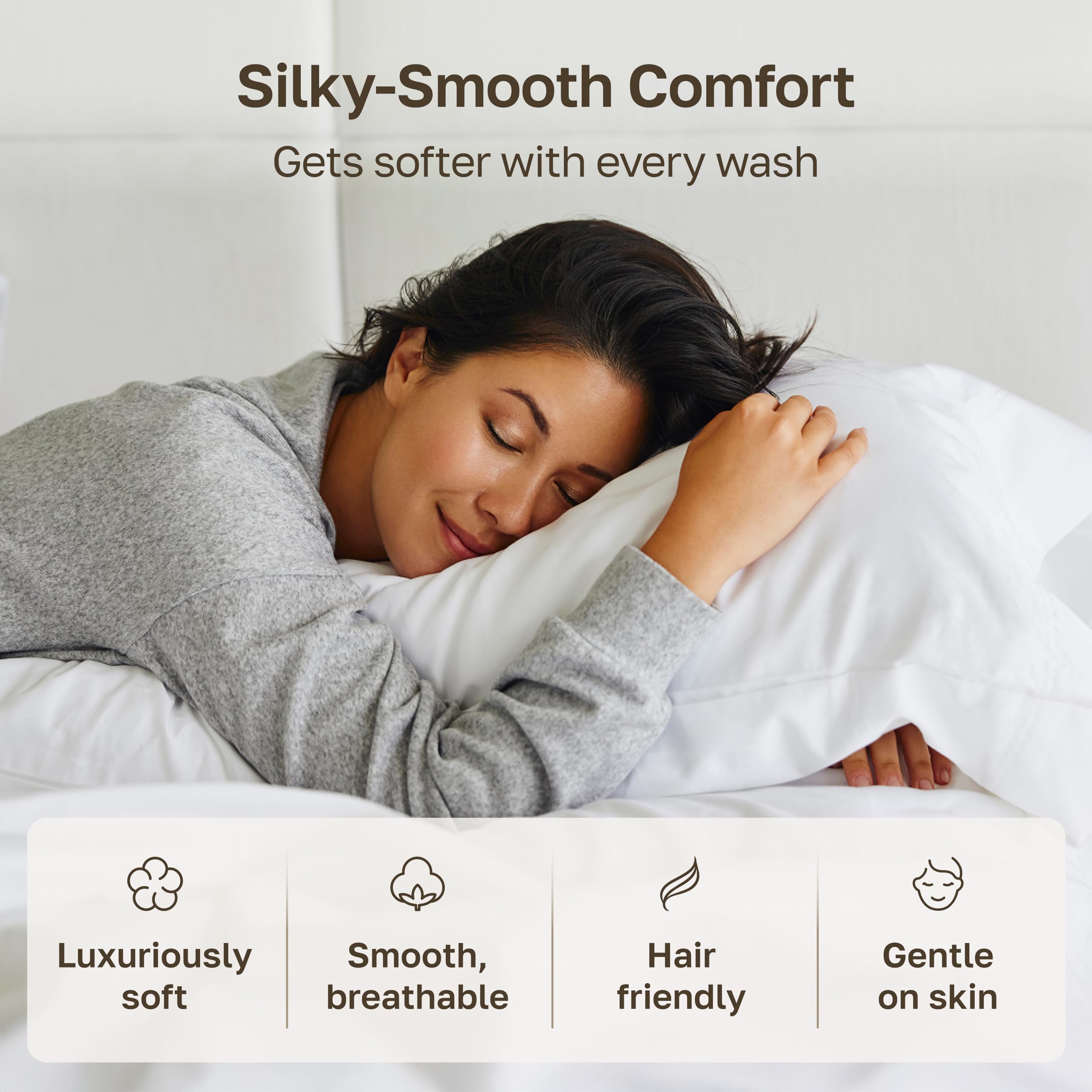 California Design Den fundas colocadas en cama real que inspiran confort