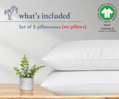 California Design Den funda colocada en almohada mostrando ajuste y confort