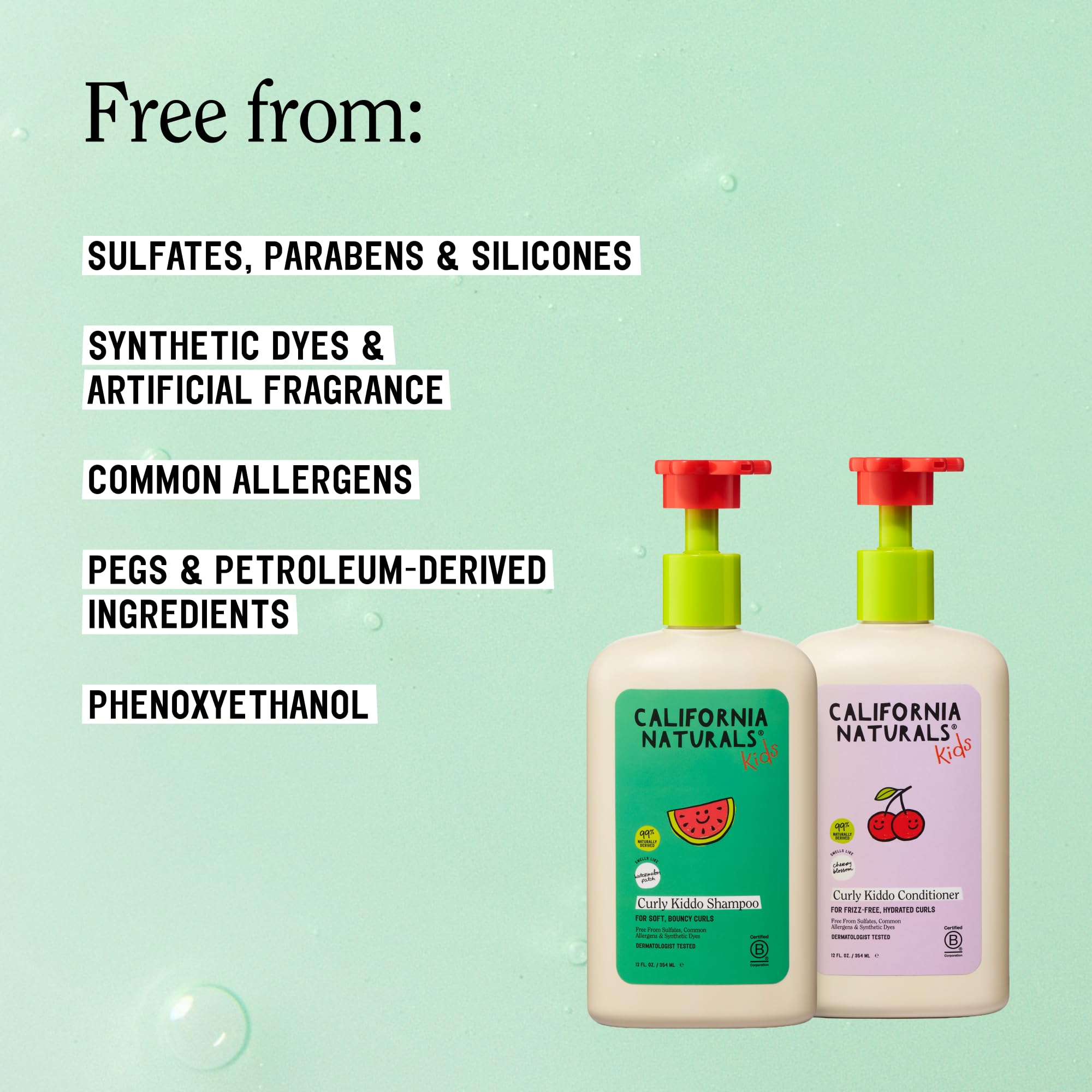 California Naturals niño usando el champú en la ducha, fácil en cueros sensibles