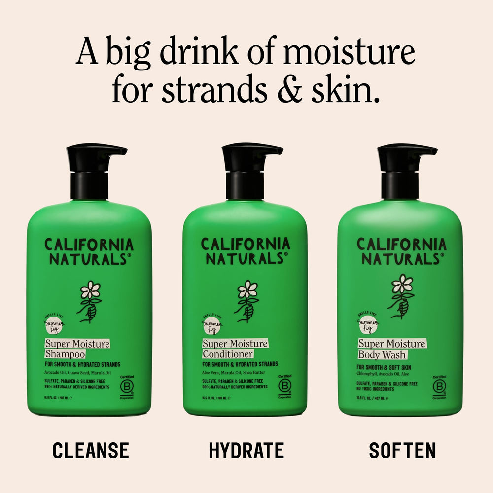 California Naturals ambiente de baño mostrando resultado suave y brillante