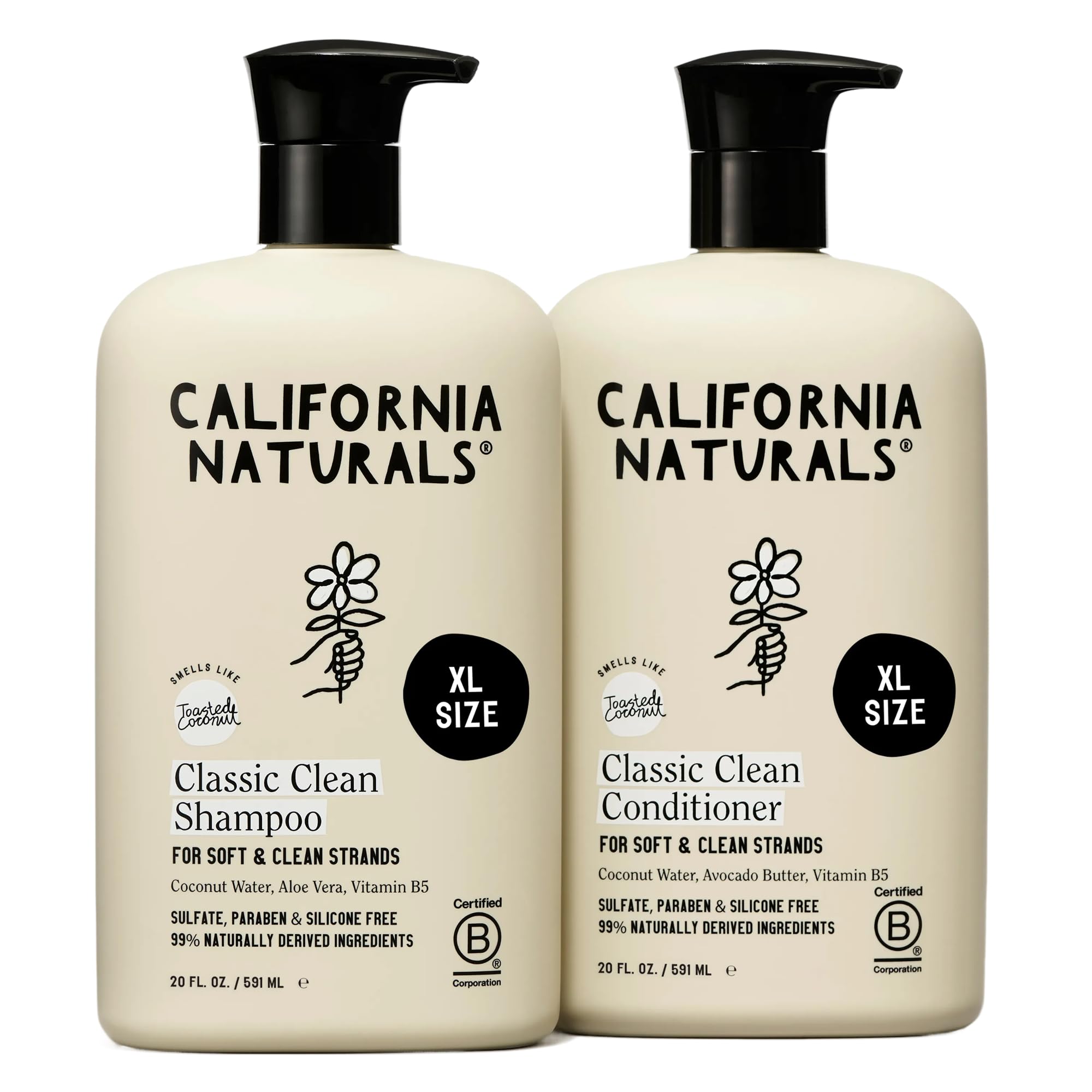 California Naturals botella frontal mostrando diseño y beneficios