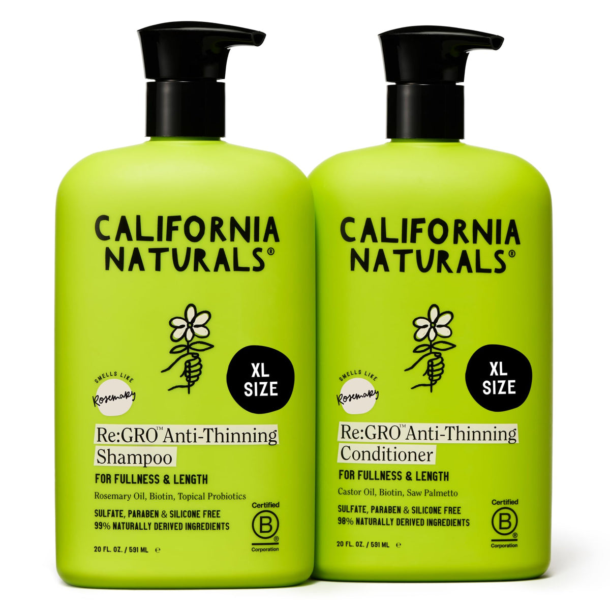California Naturals envase frontal mostrando el set y beneficios