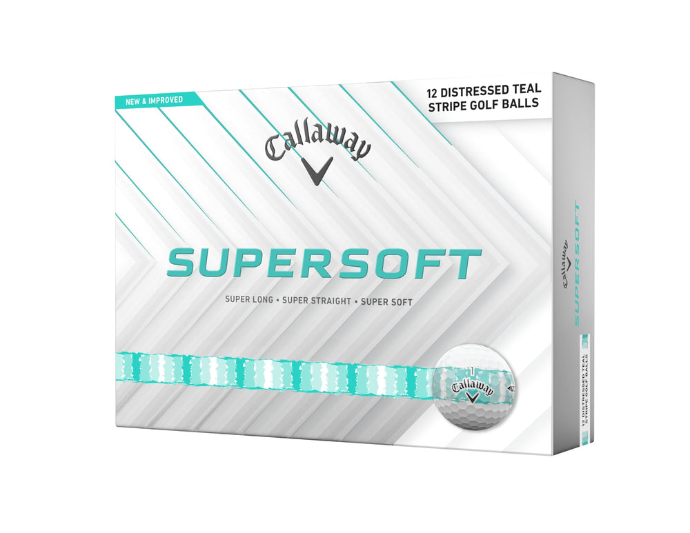 Callaway paquete frontal Teal mostrando 12 bolas y visibilidad inmediata