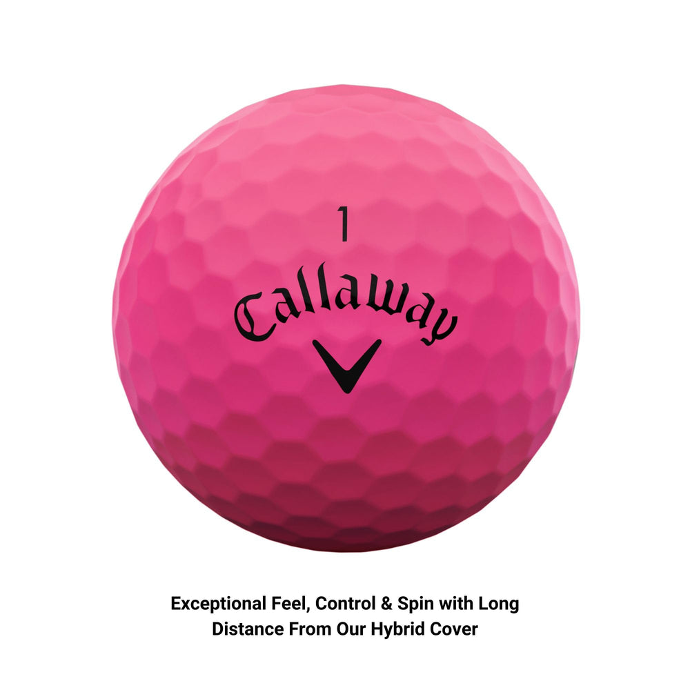 Callaway primer plano de textura y cubierta rosa, demuestra sensación suave