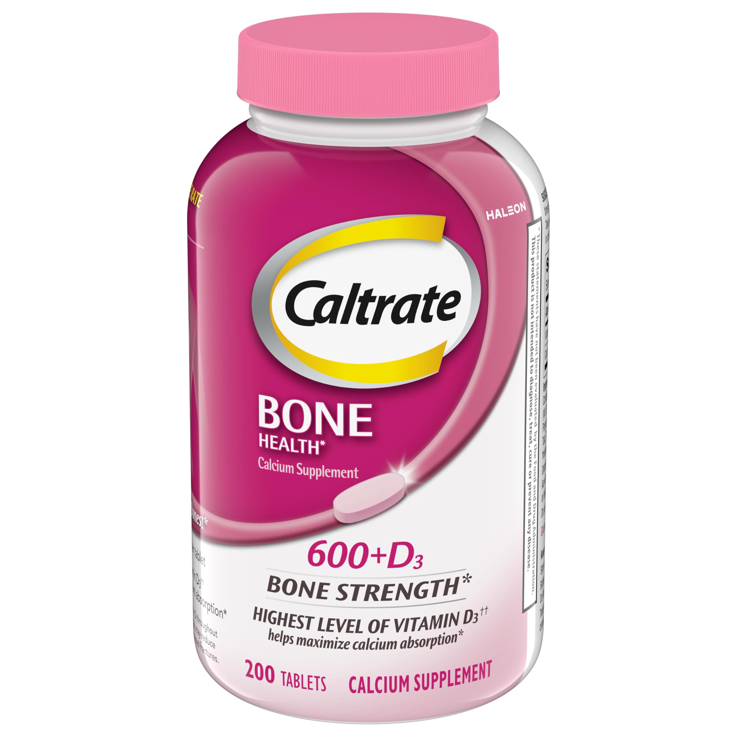 Caltrate botella frontal mostrando envase y cantidad 200 tabletas beneficios práctica