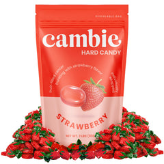 Cambie bolsa resellable abierta con caramelos listos para servir