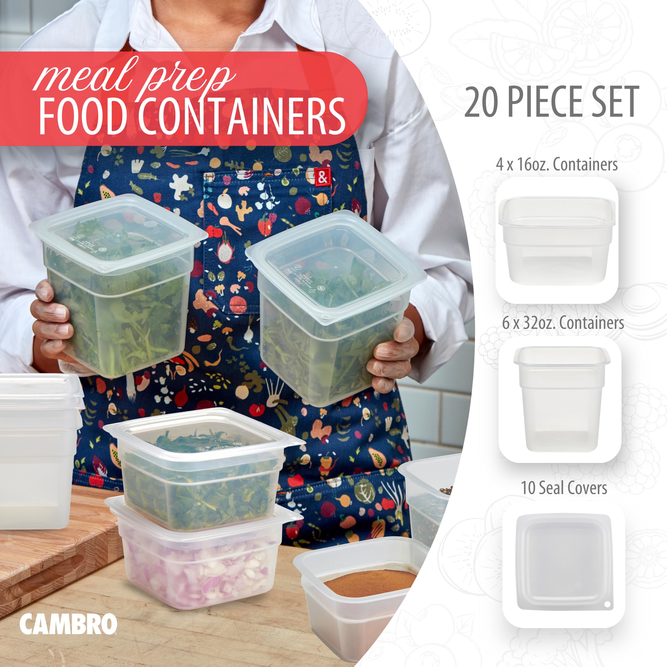 Cambro detalle de tapa y cierre seguro que evita derrames