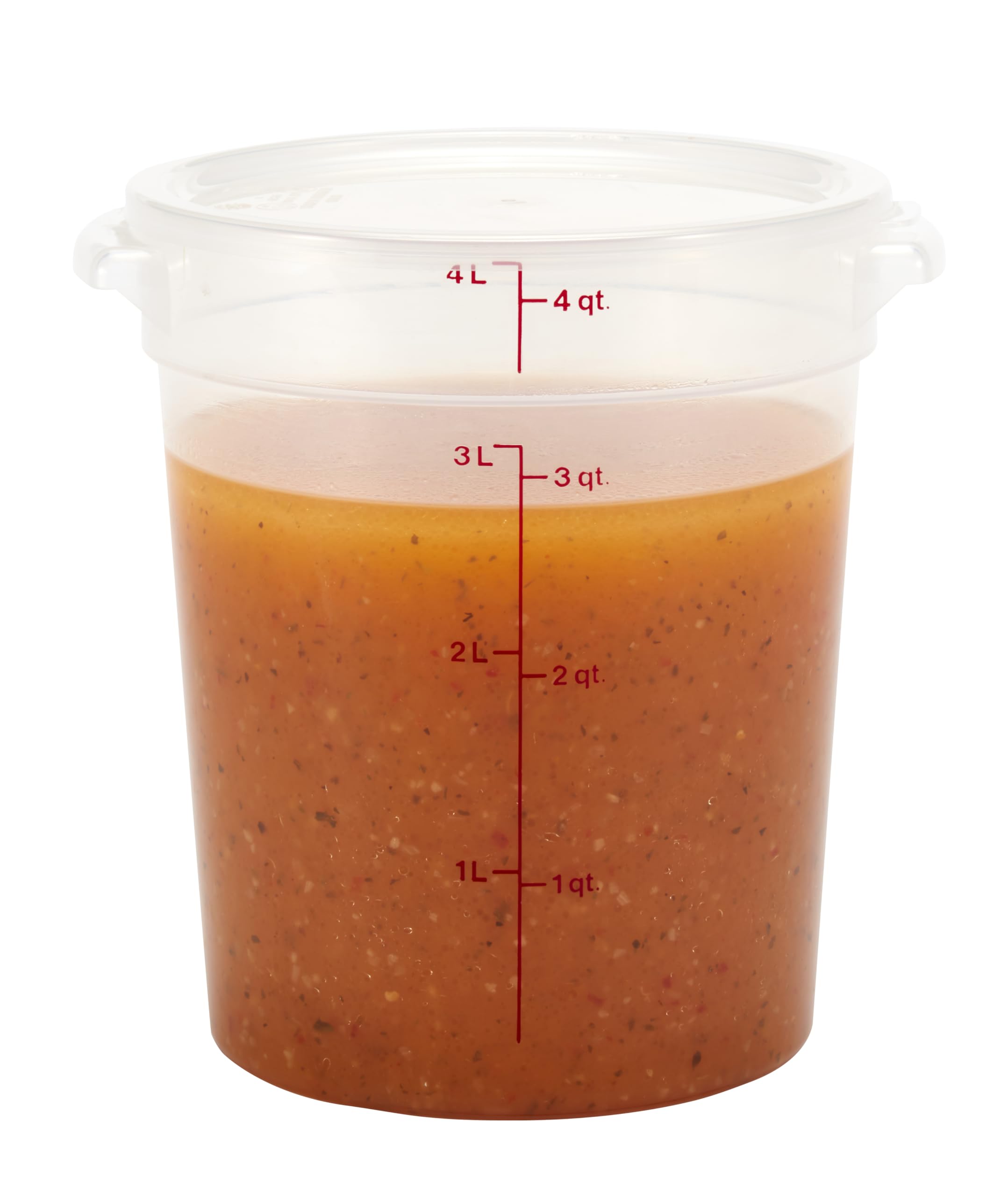 Cambro contenedor con masa fermentando ilustrando control de levado y practicidad