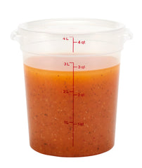 Cambro contenedor con masa fermentando ilustrando control de levado y practicidad