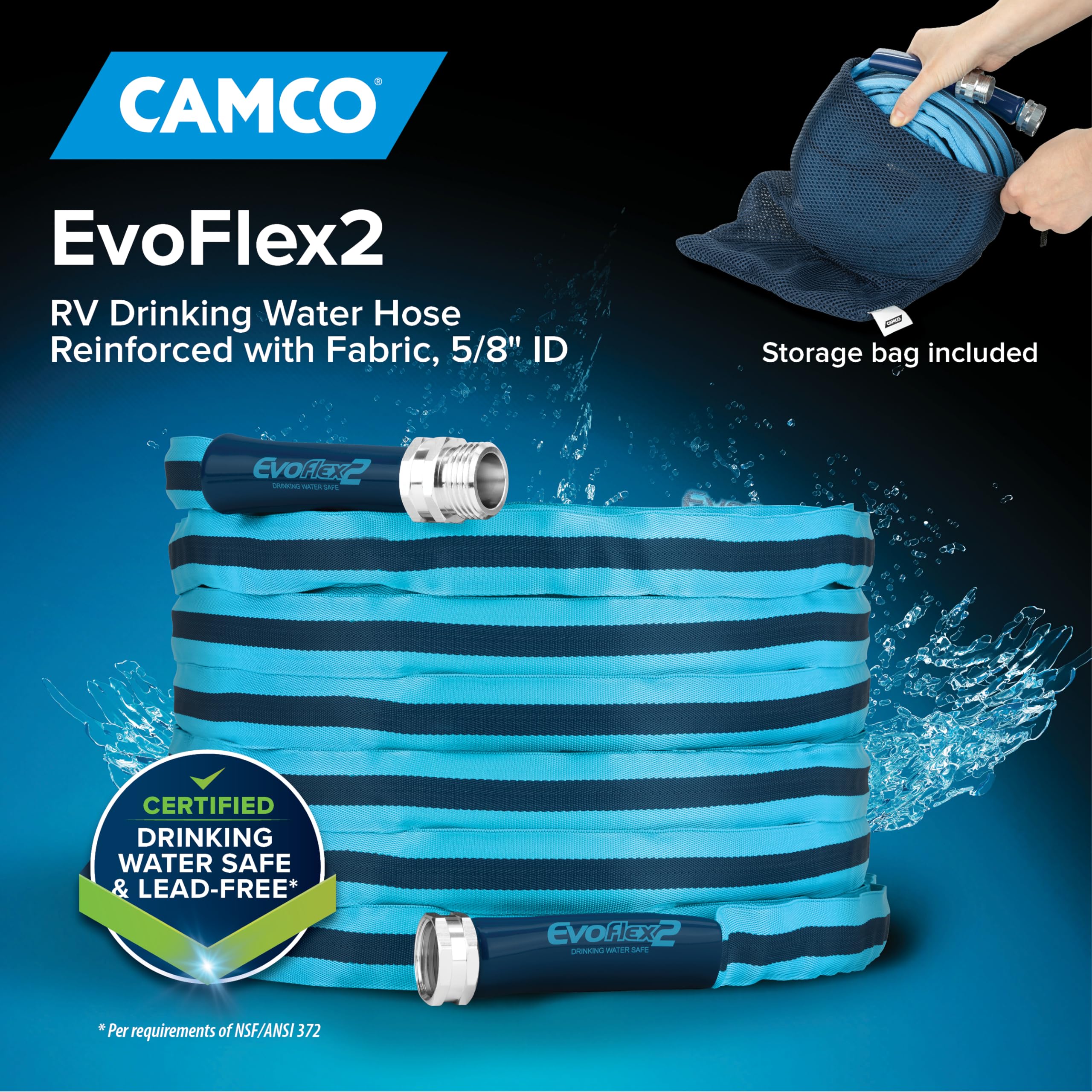 Camco EvoFlex2 fabric jacket close-up highlighting durability