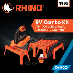 Camco manguera RhinoFLEX 20' extendida para conexión fiable en camping