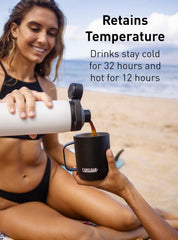 CamelBak magnetic cap detail highlighting one-handed use and secure seal benefit