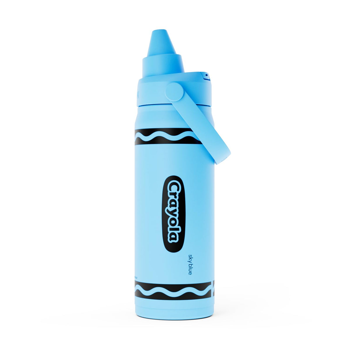 CamelBak botella frontal Sky Blue mostrando diseño atractivo y fácilmente identificable