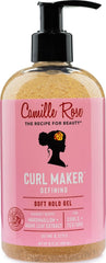 Camille Rose envase frontal mostrando gel definidor y su tamaño práctico