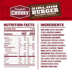 Campbell’s Chunky primer plano de carne y verduras resaltando textura y sabor