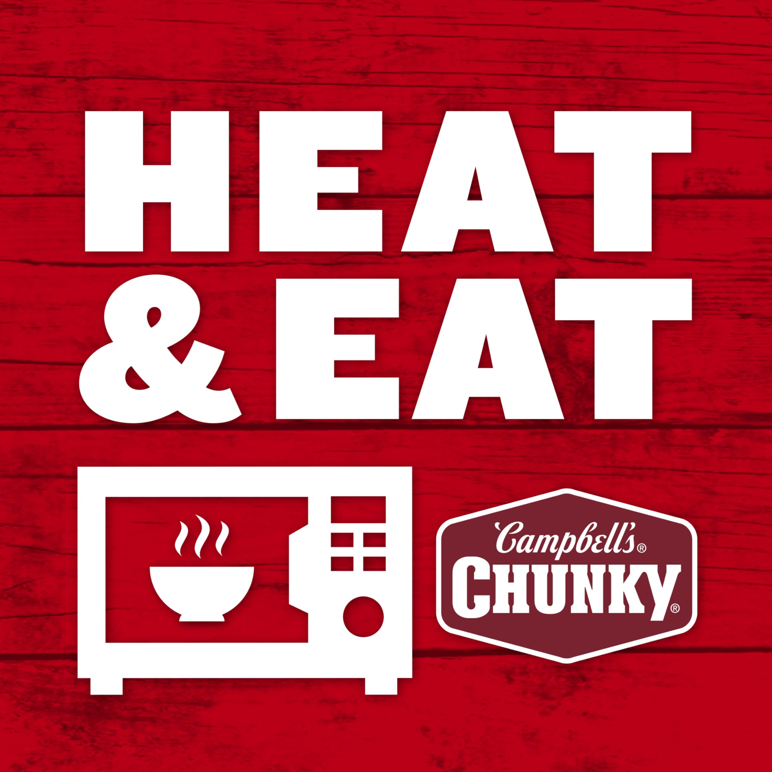 Campbell’s Chunky pack de ocho latas, almacenamiento para despensa