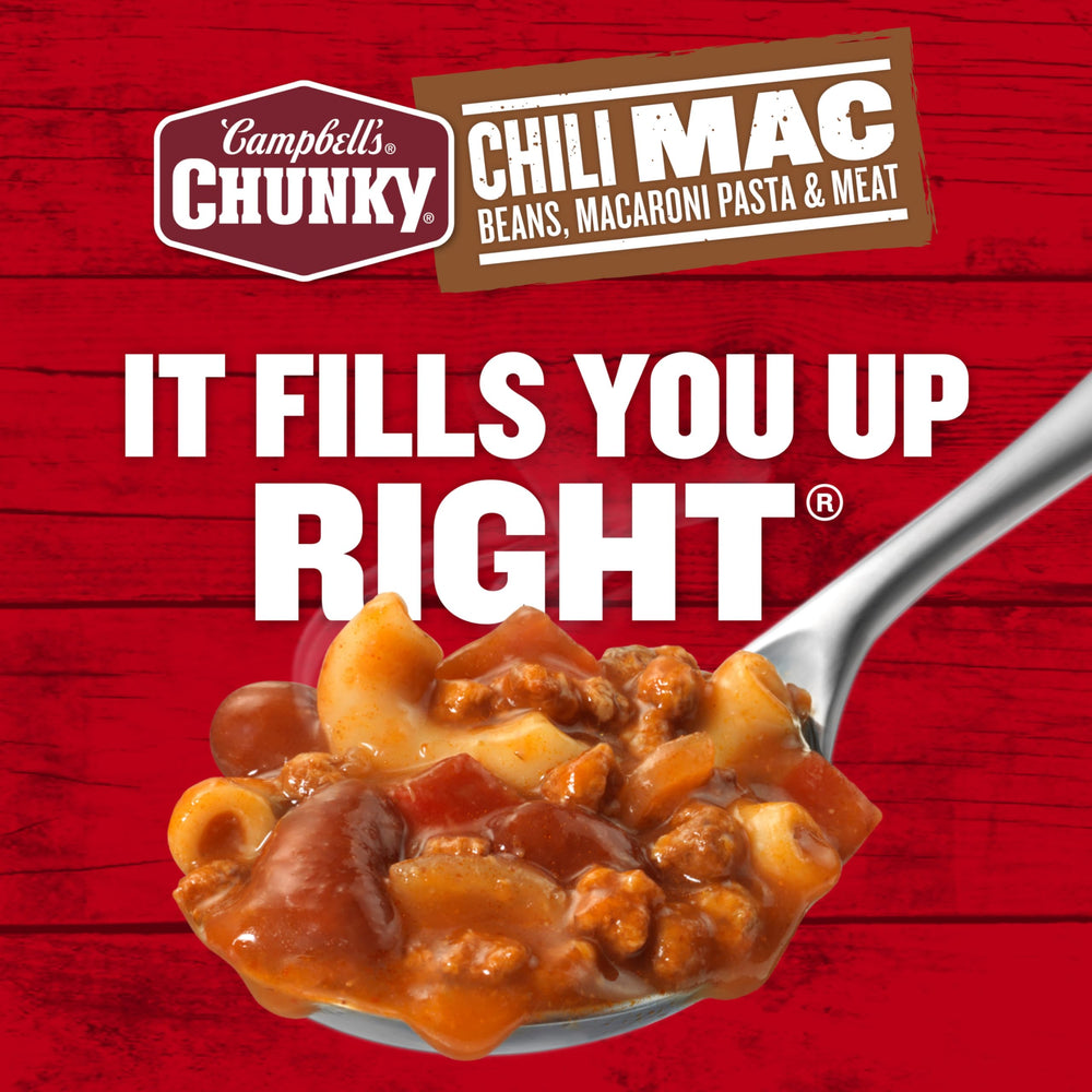 Campbell’s Chunky calentándose en microondas listo rápido para consumir
