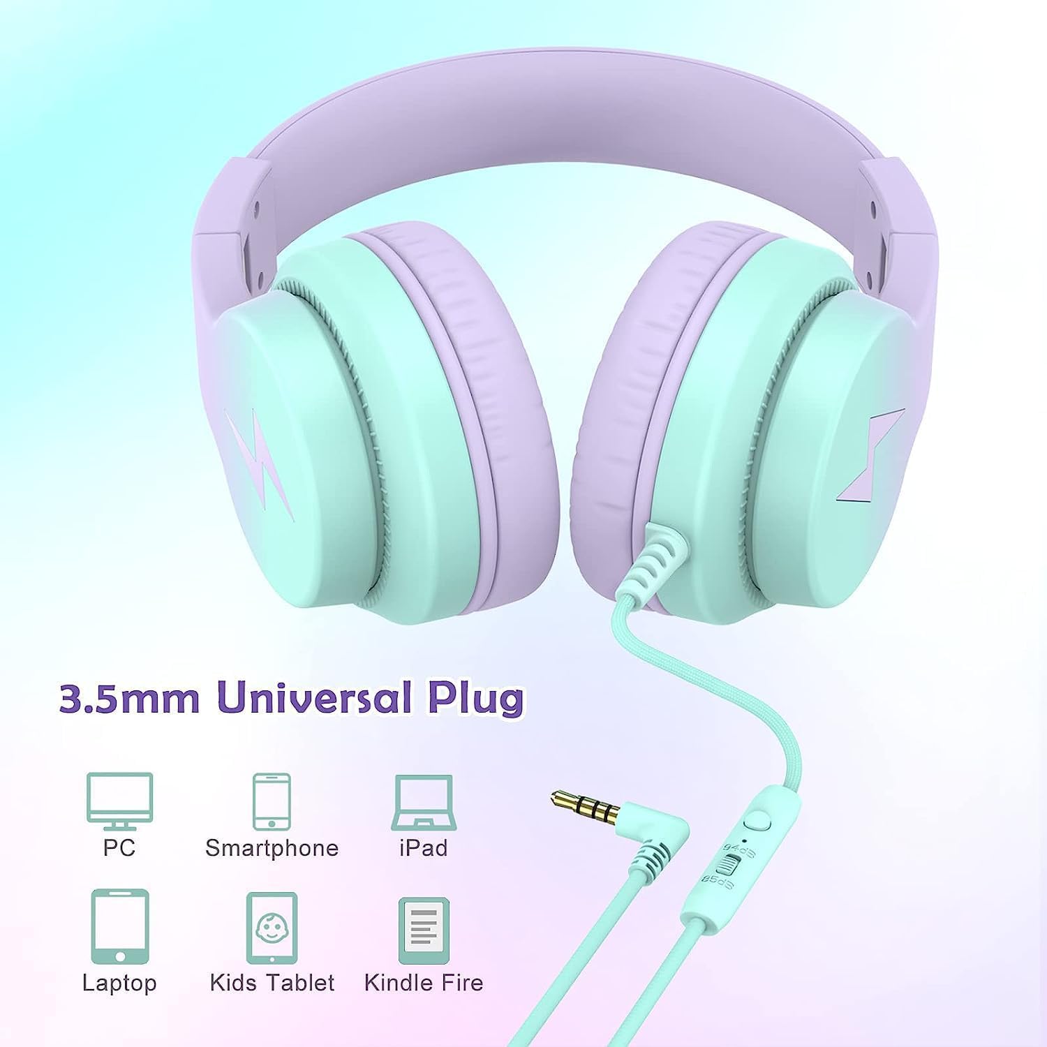 Candy Bila auriculares plegados listos para guardar y transportar fácilmente