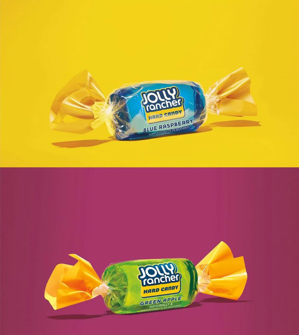 Candylish Jolly Ranchers primer plano brillo y textura para identificar frescura