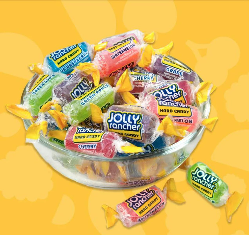 Candylish Jolly Ranchers etiqueta con información y beneficios para consumidores