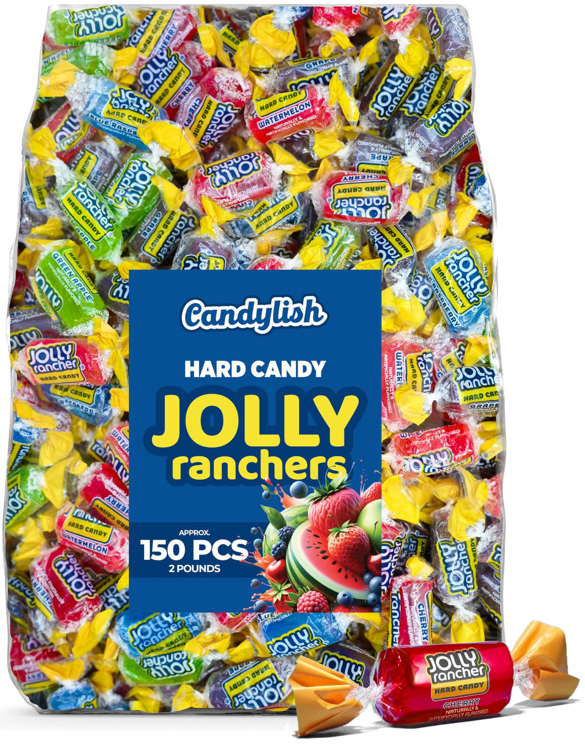 Candylish Jolly Ranchers frente del paquete mostrando variedad y cantidad
