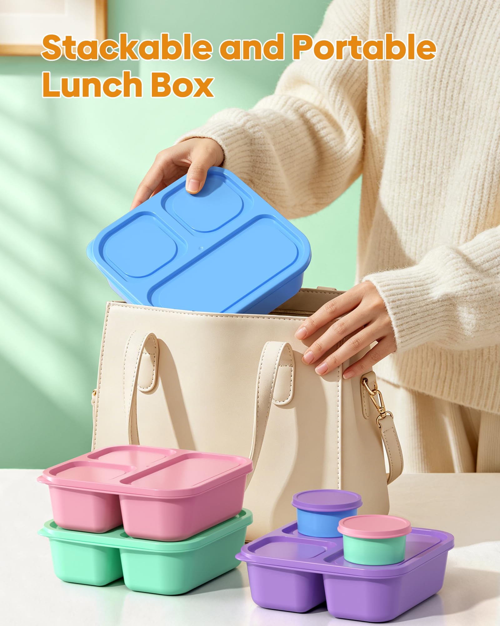 Canfanni lonchera dentro de bolsa de comida lista para llevar al trabajo