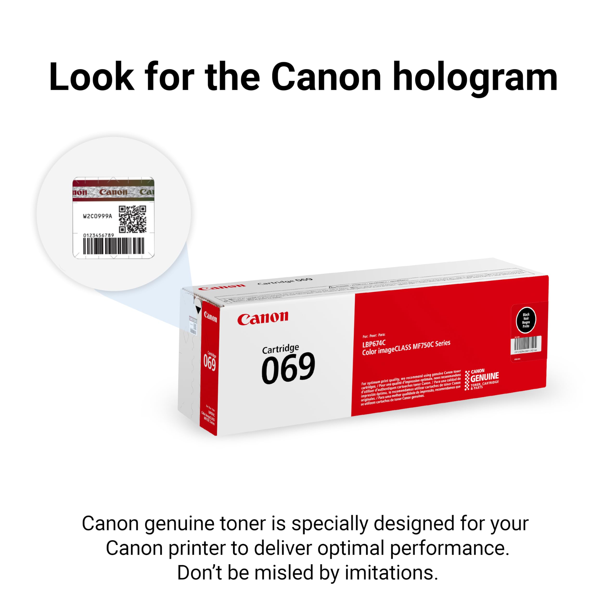 Canon 069 primer plano del polvo de tóner que garantiza negro uniforme