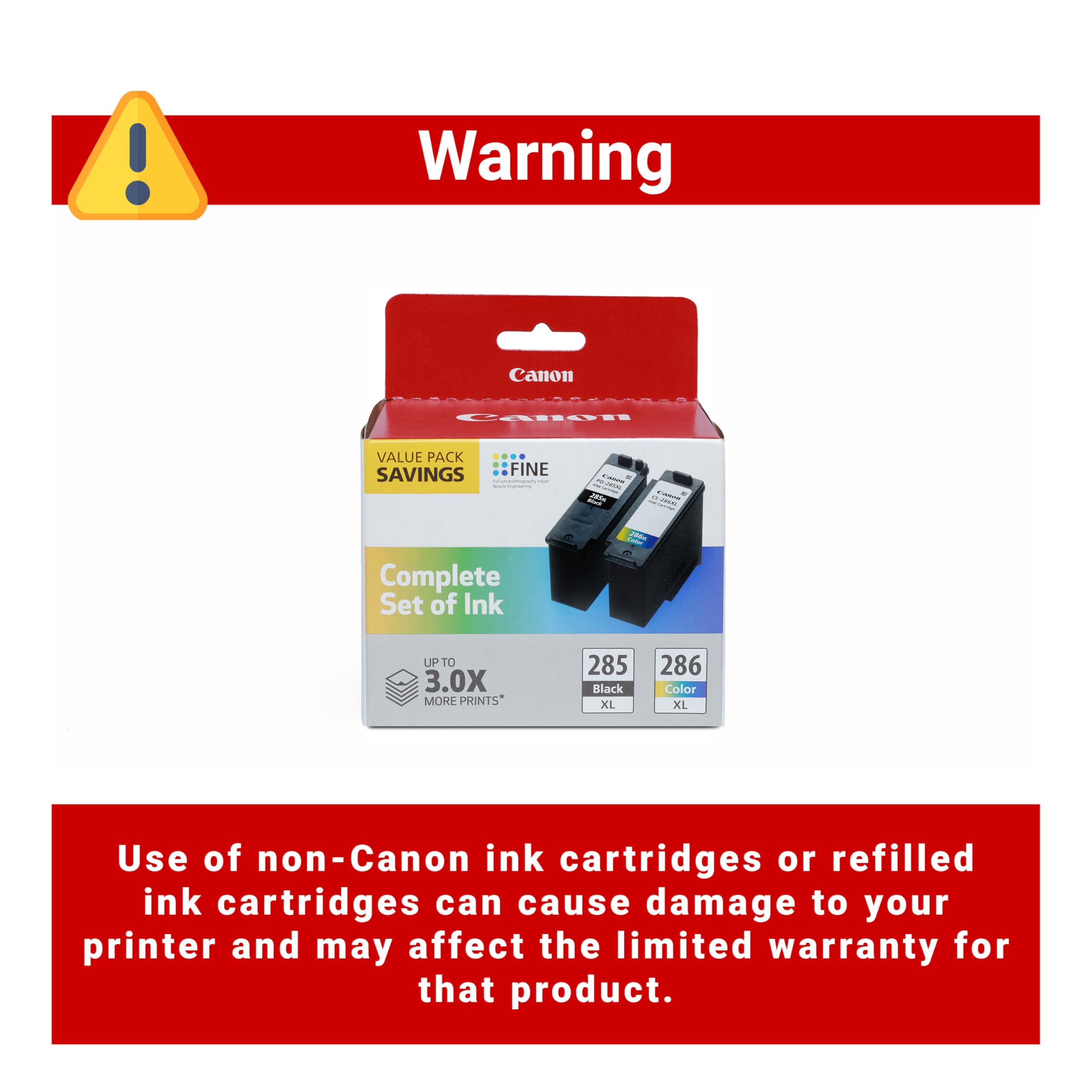 Canon cartucho CL-286 XL detalle del sello y color para impresiones precisas