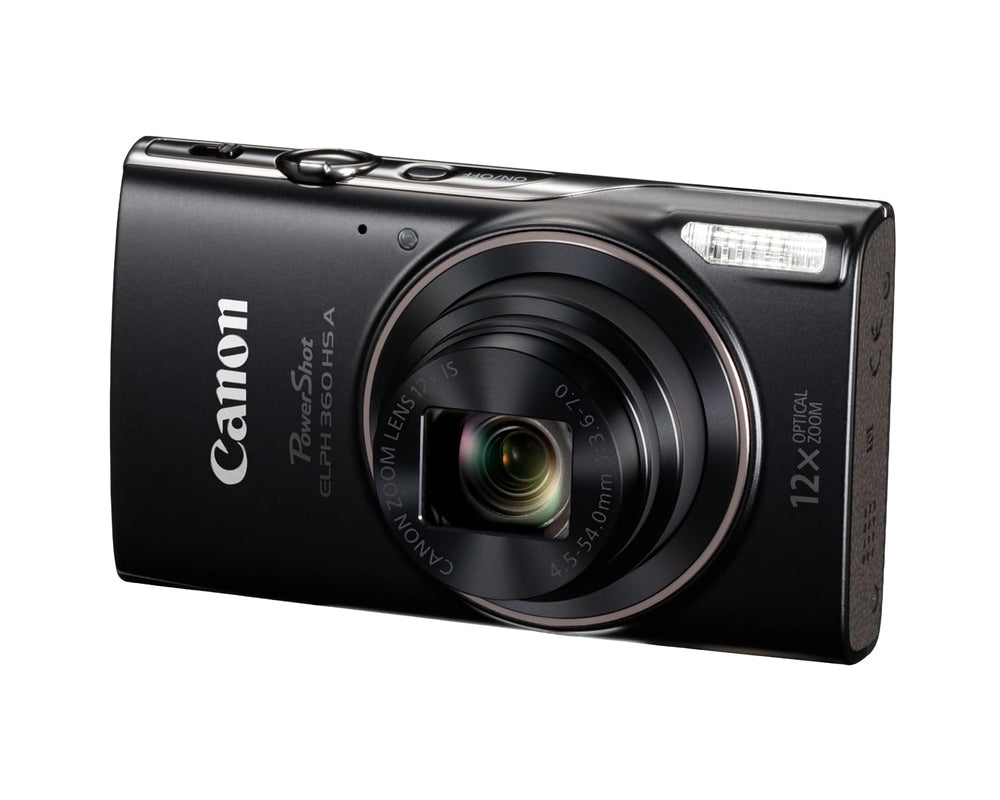 Canon PowerShot ELPH 360 HS en mano demuestra tamaño portátil y uso cómodo