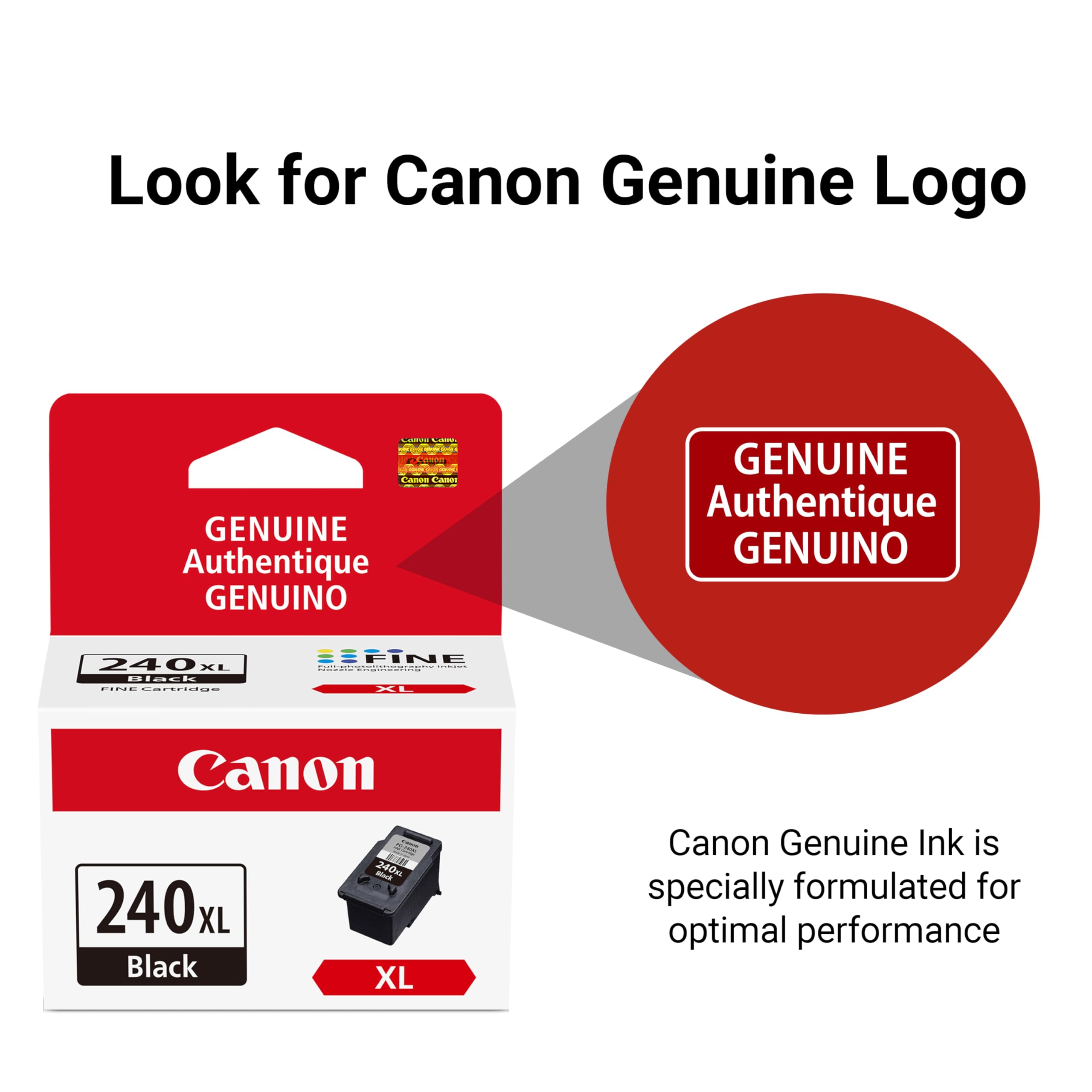 Canon PG-240 XL cartucho instalado en impresora PIXMA mejor compatibilidad
