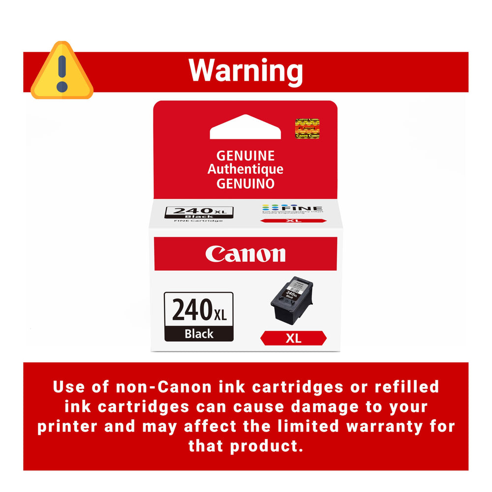 Canon PG-240 XL detalle de boquilla y sello para instalación segura