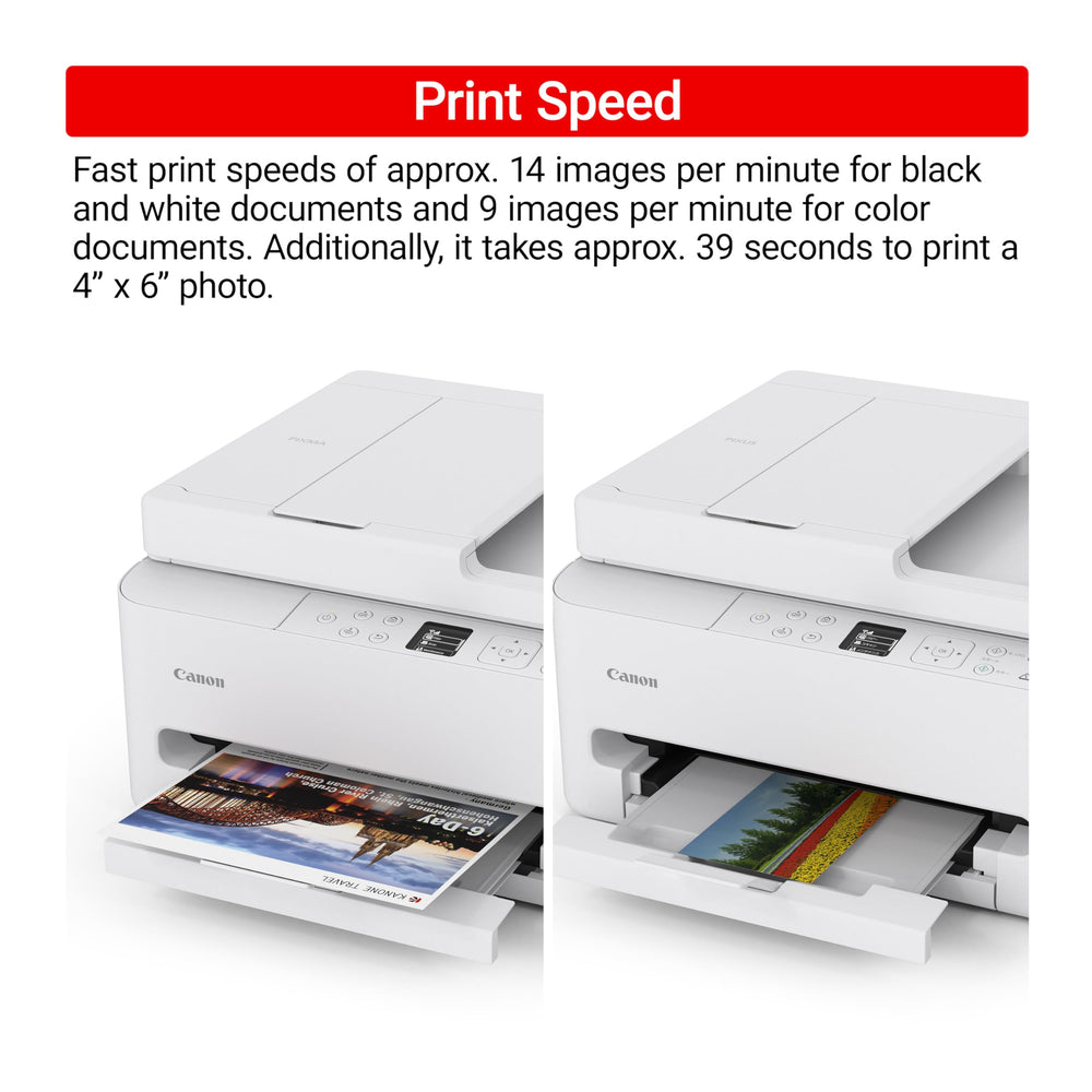Canon PIXMA TR7120 ADF abierto alimentando varias páginas automáticamente