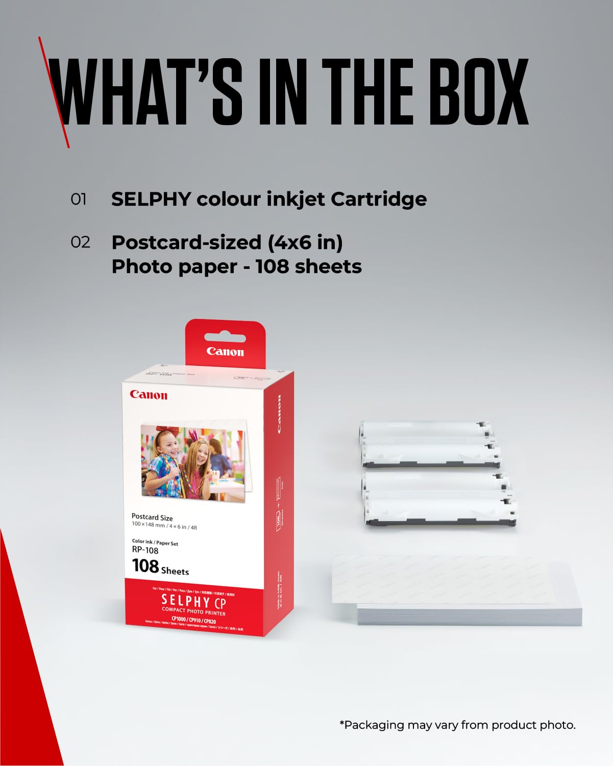Canon set instalado en impresora SELPHY demostrando facilidad
