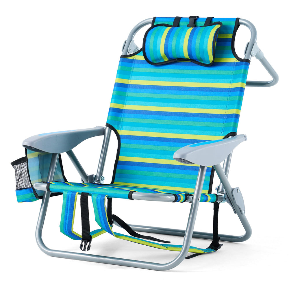 Canpsky vista frontal de la silla mostrando reclinación y estabilidad