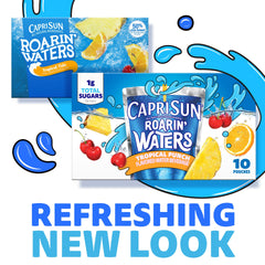 Capri Sun pouch frontal mostrando el formato portátil y práctico