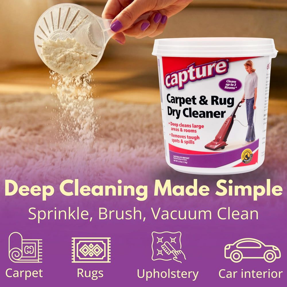 Capture polvo textura microscópica que absorbe manchas y refresca fibras
